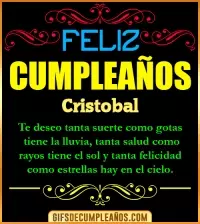 GIF Frases de Cumpleaños Cristobal